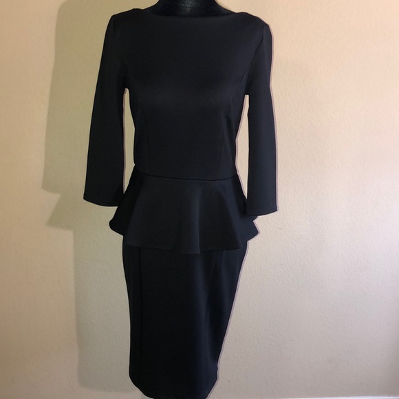 Nicole by Nicole Miller Peplum Dress V-Back.  NWT - Picture 3 of 12